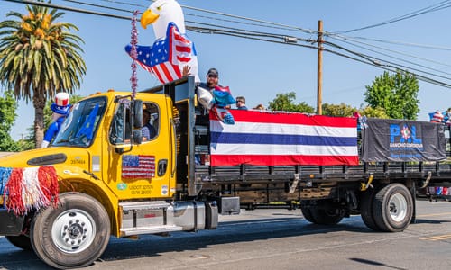 RCPD PAL Truck decorated for 4th of July