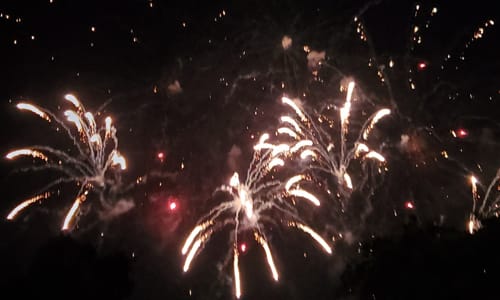 4th of July Fireworks at night