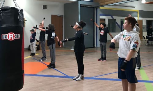 Kids stretching