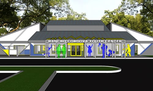 Image of the outside of the Youth Center