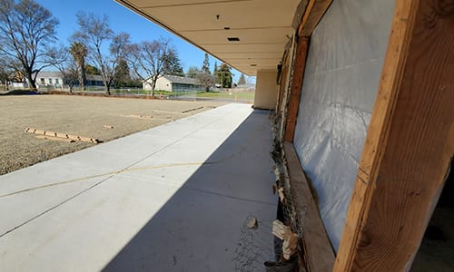 Image of Exterior construction of the Youth Center