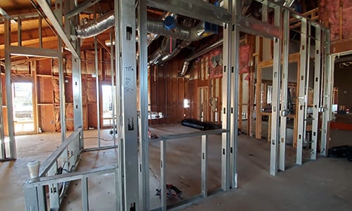 Image of Interior construction of the Youth Center